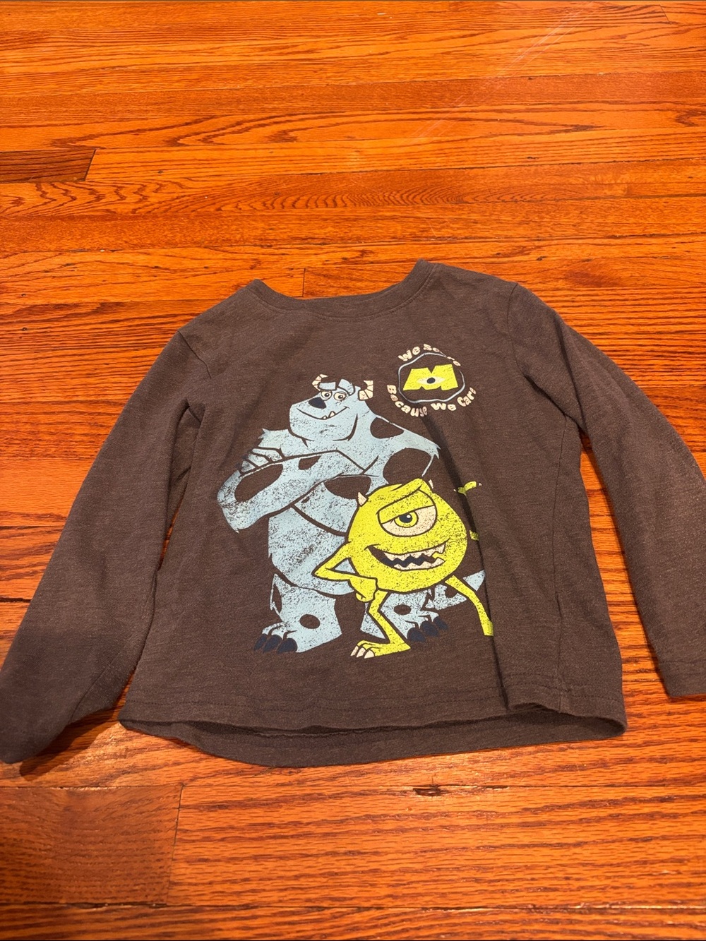 Disney’s Monsters Inc. Graphic Long-Sleeve Kids Top - Gray & Yellow